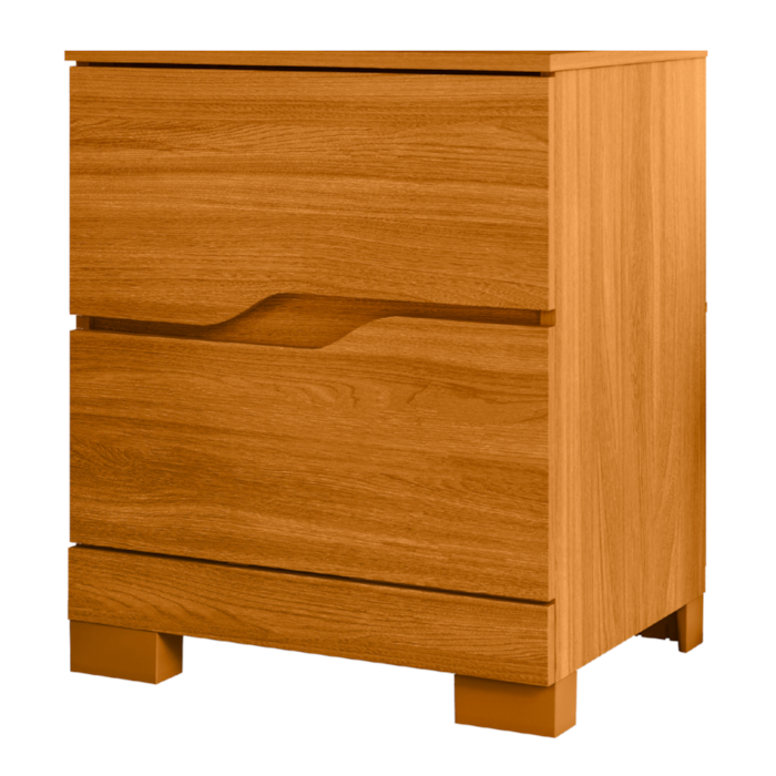 Mesa De Cabeceira 2 Gavetas 51 cm Ares Cinamomo Moval