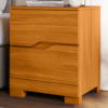 Mesa De Cabeceira 2 Gavetas 51 cm Ares Cinamomo Moval