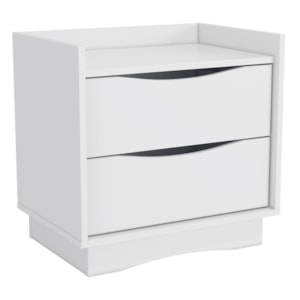 Mesa de Cabeceira 2 Gavetas 54 cm M261 Branco Kappesberg