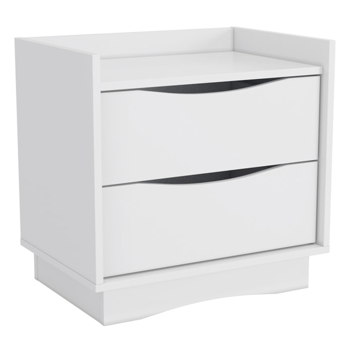 Mesa de Cabeceira 2 Gavetas 54 cm M261 Branco Kappesberg