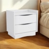 Mesa de Cabeceira 2 Gavetas 54 cm M261 Branco Kappesberg