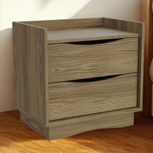 Mesa de Cabeceira 2 Gavetas 54 cm M261 Nogueira Kappesberg