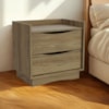Mesa de Cabeceira 2 Gavetas 54 cm M261 Nogueira Kappesberg