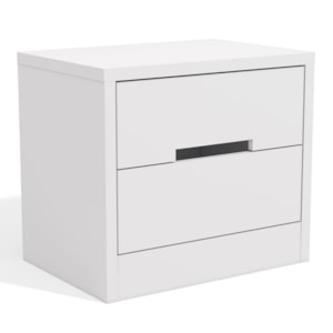 Mesa de Cabeceira 2 Gavetas 54 cm S822 Branco Kappesberg