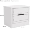 Mesa de Cabeceira 2 Gavetas 54 cm S822 Branco Kappesberg