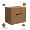 Mesa de Cabeceira 2 Gavetas 54 cm S822 Canela Kappesberg