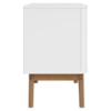 Mesa De Cabeceira 2 Gavetas Pes Madeira 50 cm Vicenza Branco DCASA