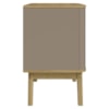 Mesa De Cabeceira 2 Gavetas Pes Madeira 50 cm Vicenza Fendi Hannover DCASA