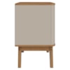 Mesa De Cabeceira 2 Gavetas Pes Madeira 50 cm Vicenza Off White Cedro DCASA