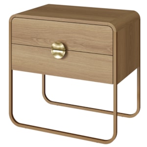 Mesa De Cabeceira 2G Organica 60 cm 28062 Hanover Dourado Artesano