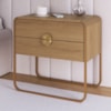 Mesa De Cabeceira 2G Organica 60 cm 28062 Hanover Dourado Artesano