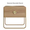 Mesa De Cabeceira 2G Organica 60 cm 28062 Hanover Dourado Artesano