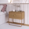 Mesa De Cabeceira 2G Organica 60 cm 28062 Hanover Dourado Artesano