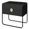 Mesa De Cabeceira 2G Organica 60 cm 28062 Nero Preto Artesano