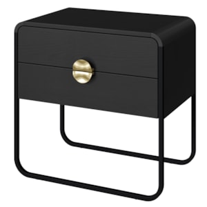 Mesa De Cabeceira 2G Organica 60 cm 28062 Nero Preto Artesano