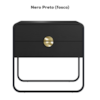 Mesa De Cabeceira 2G Organica 60 cm 28062 Nero Preto Artesano