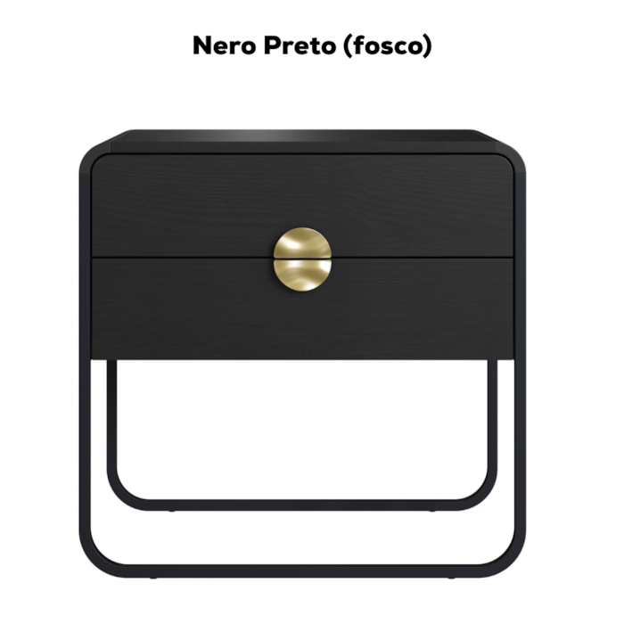 Mesa De Cabeceira 2G Organic 60cm Nero Artesano Milani Store