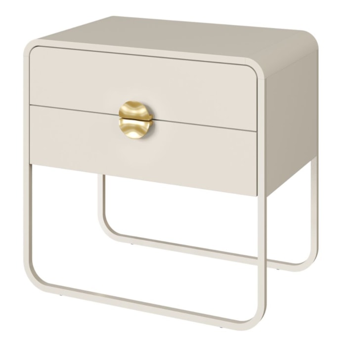 Mesa De Cabeceira 2G Organica 60 cm 28062 Off White Artesano