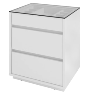 Mesa De Cabeceira 3 Gavetas 010023 Branco DCASA Mesa De Cabeceira 3 Gavetas 010023 Branco DCASA