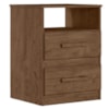 Mesa de Cabeceira Apolo 2 Gavetas 46 cm Castanho Wood Flex Moval