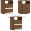 Mesa de Cabeceira Apolo 2 Gavetas 46 cm Castanho Wood Flex Moval