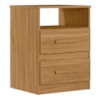 Mesa de Cabeceira Apolo 2 Gavetas 46 cm Freijo Moval