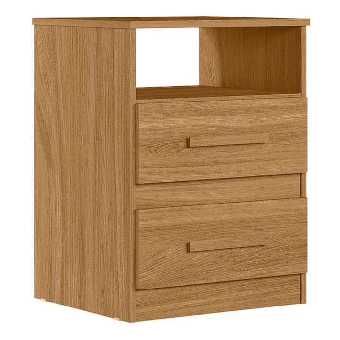 Mesa de Cabeceira Apolo 2 Gavetas 46 cm Freijo Moval