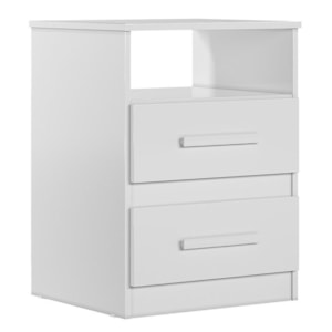 Mesa de Cabeceira Apolo Apolo 2 Gavetas 46 cm Branco Flex Moval