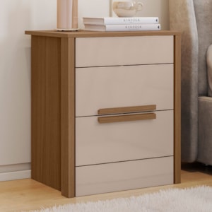 Mesa de Cabeceira Dhara 2 Gavetas 51 cm Carvalho Fendi Moval