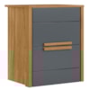 Mesa de Cabeceira Dhara 2 Gavetas 51 cm Freijo Cinza Moval