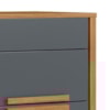Mesa de Cabeceira Dhara 2 Gavetas 51 cm Freijo Cinza Moval