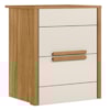 Mesa de Cabeceira Dhara 2 Gavetas 51 cm Freijo Off White Moval