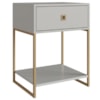 Mesa De Cabeceira Estilo Industrial 01 Gvt P1026 Arenas Dourado PP