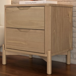 Mesa de Cabeceira Madeira Macica Taeda 2 Gavetas 52 cm 3300U Tauari Festra