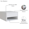 Mesa De Cabeceira Suspensa 1 Gaveta 30 cm B87 Branco NOVAM
