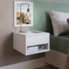 Mesa De Cabeceira Suspensa 1 Gaveta 30 cm B87 Branco NOVAM