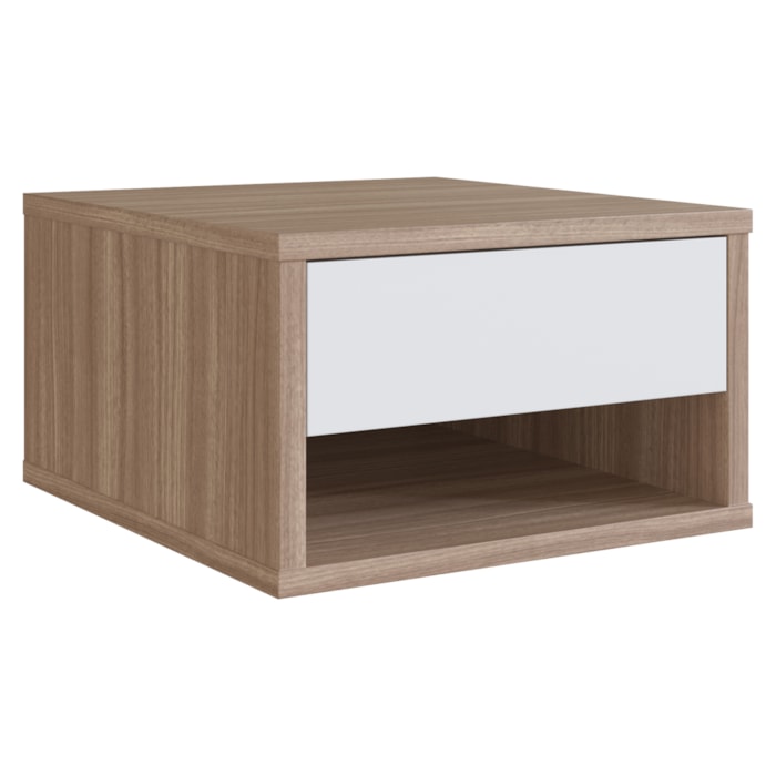 Mesa De Cabeceira Suspensa 1 Gaveta 30 cm B87 Montana Branco NOVAM