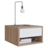 Mesa De Cabeceira Suspensa 1 Gaveta 30 cm B87 Montana Branco NOVAM