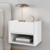 Mesa De Cabeceira Suspensa 1 Gaveta 45 cm Florença Branco DCASA