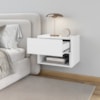 Mesa De Cabeceira Suspensa 1 Gaveta 45 cm Florença Branco DCASA