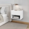 Mesa De Cabeceira Suspensa 1 Gaveta 45 cm Florença Branco DCASA