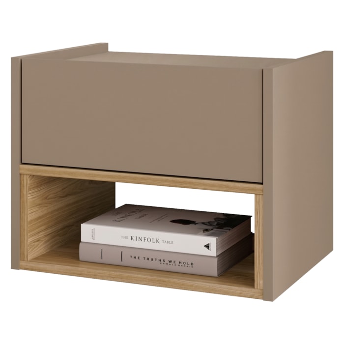 Mesa De Cabeceira Suspensa 1 Gaveta 45 cm Florença Fendi Hannover DCASA
