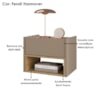 Mesa De Cabeceira Suspensa 1 Gaveta 45 cm Florença Fendi Hannover DCASA