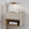 Mesa De Cabeceira Suspensa 1 Gaveta 45 cm Florença Off White Cedro DCASA