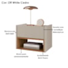 Mesa De Cabeceira Suspensa 1 Gaveta 45 cm Florença Off White Cedro DCASA