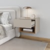 Mesa De Cabeceira Suspensa 1 Gaveta 45 cm Florença Off White Cedro DCASA