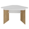Mesa De Canto Com Gaveta 127x64 cm Olmo Branco Artany