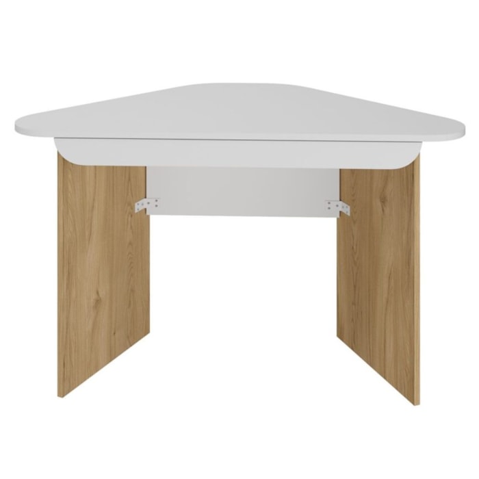 Mesa De Canto Com Gaveta 127x64 cm Olmo Branco Artany