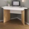 Mesa De Canto Com Gaveta 127x64 cm Olmo Branco Artany