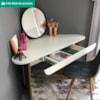 Mesa De Canto Com Gaveta 127x64 cm Olmo Branco Artany